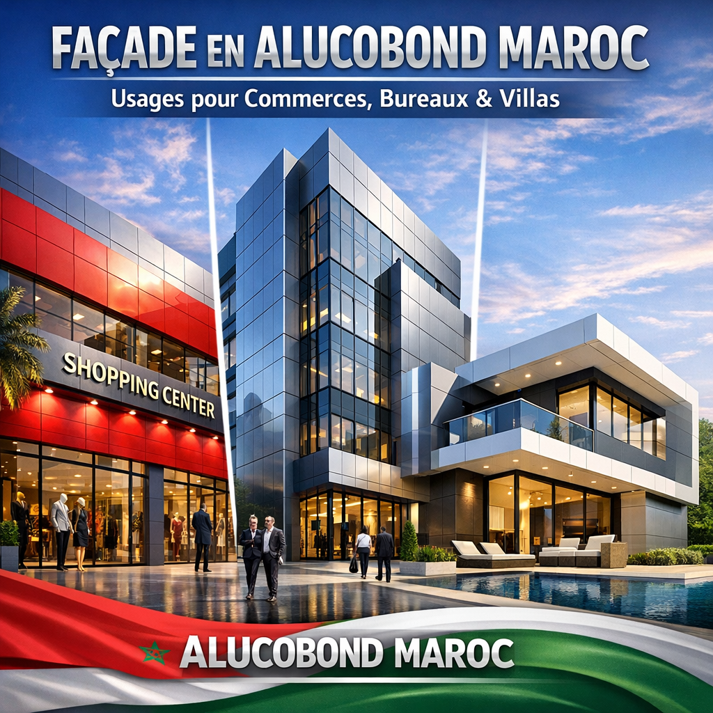Façade en Alucobond Maroc : Usages pour Commerces, Bureaux & Villas