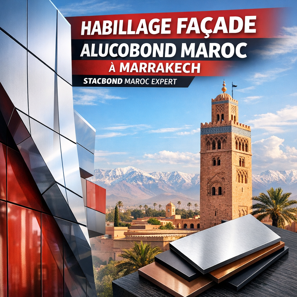 Habillage Façade Alucobond Maroc à Marrakech | Stacbond Maroc Expert