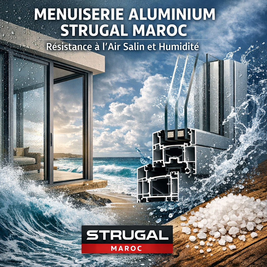 Menuiserie Aluminium STRUGAL Maroc : Résistance à l’Air Salin et Humidité