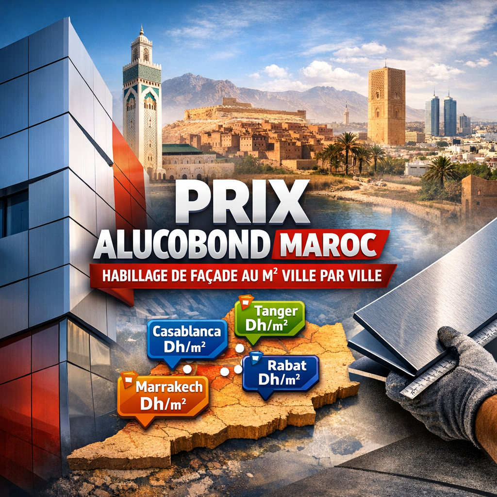 Prix Alucobond Maroc : Habillage de Façade au m² Ville par Ville