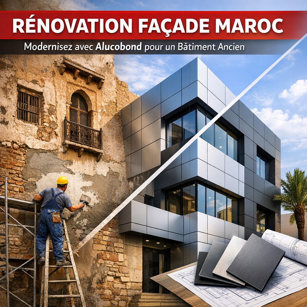 Rénovation façade Maroc : Modernisez avec Alucobond pour un Bâtiment Ancien