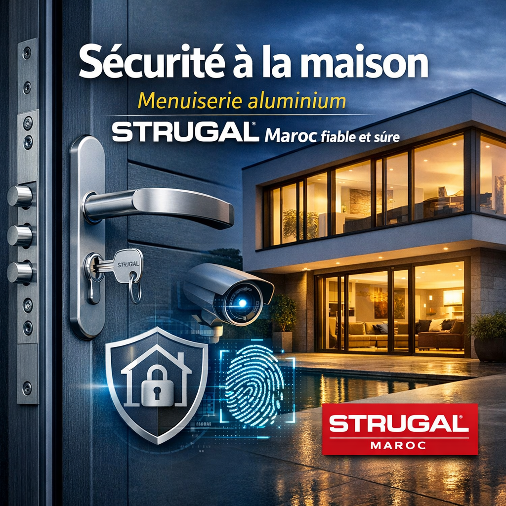 Sécurité à la maison : Menuiserie aluminium STRUGAL Maroc fiable et sûre